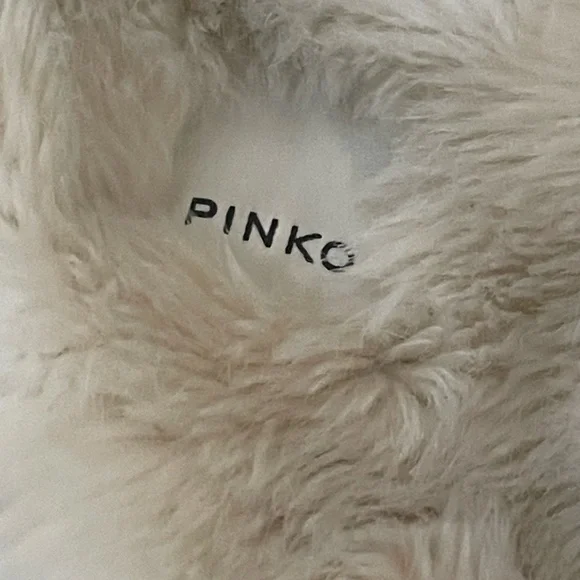 Pinko Faux Fur Army Green Hooded Parka Jacket Coat Eskimo Heavyweight Pennylane - Picture 8 of 11